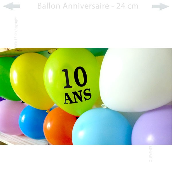Ballons anniversaire 10 ans gonflables air ou hélium - Livraison express  partout en France